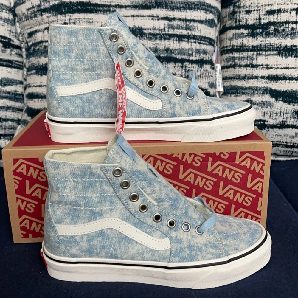 Vans Sk8-Hi Tapered Denimdstry Winter Sky Marshmalow MENS - Picture 2 of 16